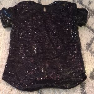 Sparkly Black Sequin Top
